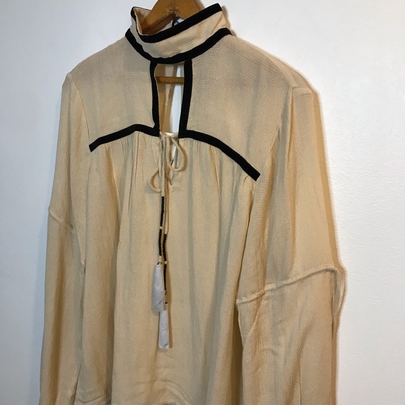 SOLD||Tularosa Revolve Carmen Blouse Boho Cream M - Picture 5 of 11